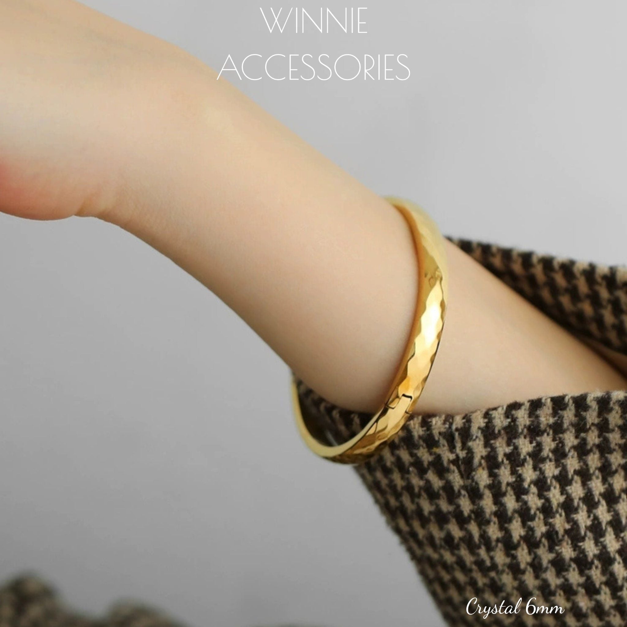  Vòng tay Titan Crystal bản 6mm 