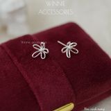  Hoa tai Bạc S925 Hoa cánh mỏng 