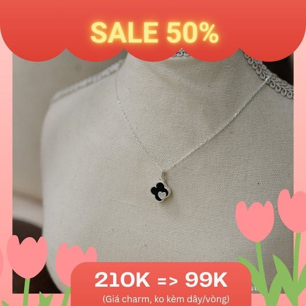  Charm Dây chuyền bạc S925 Cỏ 4 lá charm (Không kèm dây) 