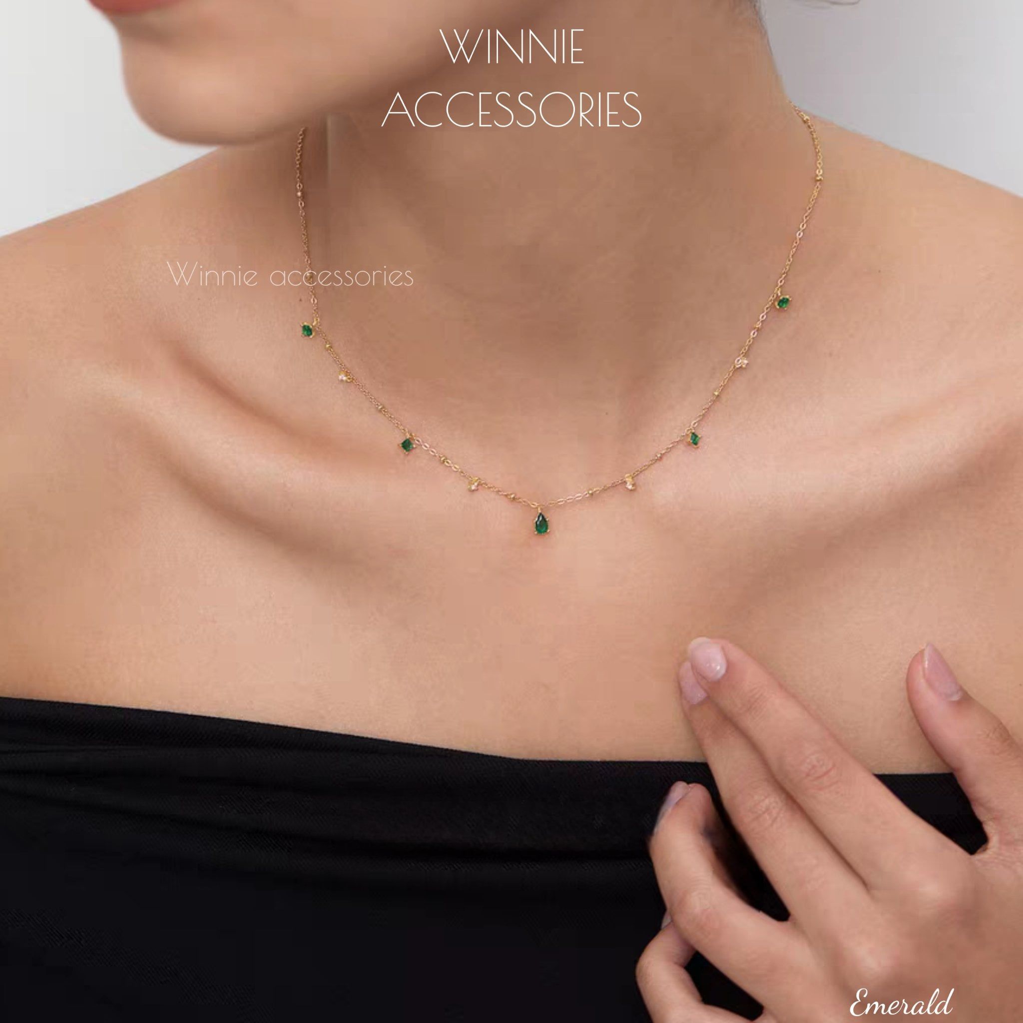  Dây chuyền Titan Emerald 