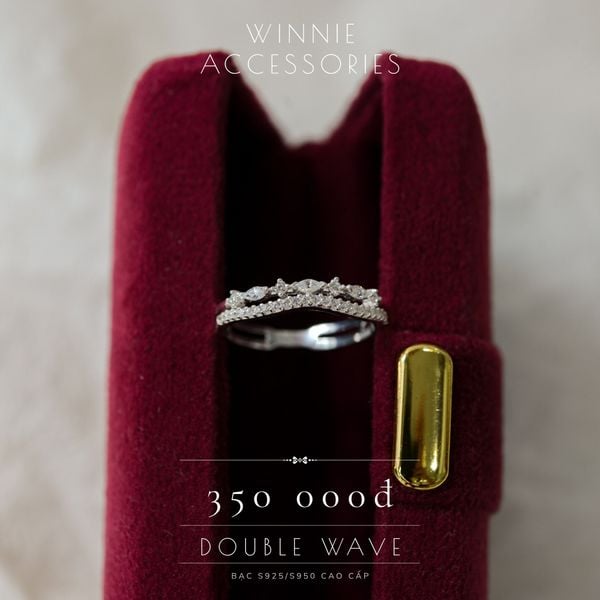  Nhẫn Bạc S925 Double Wave 