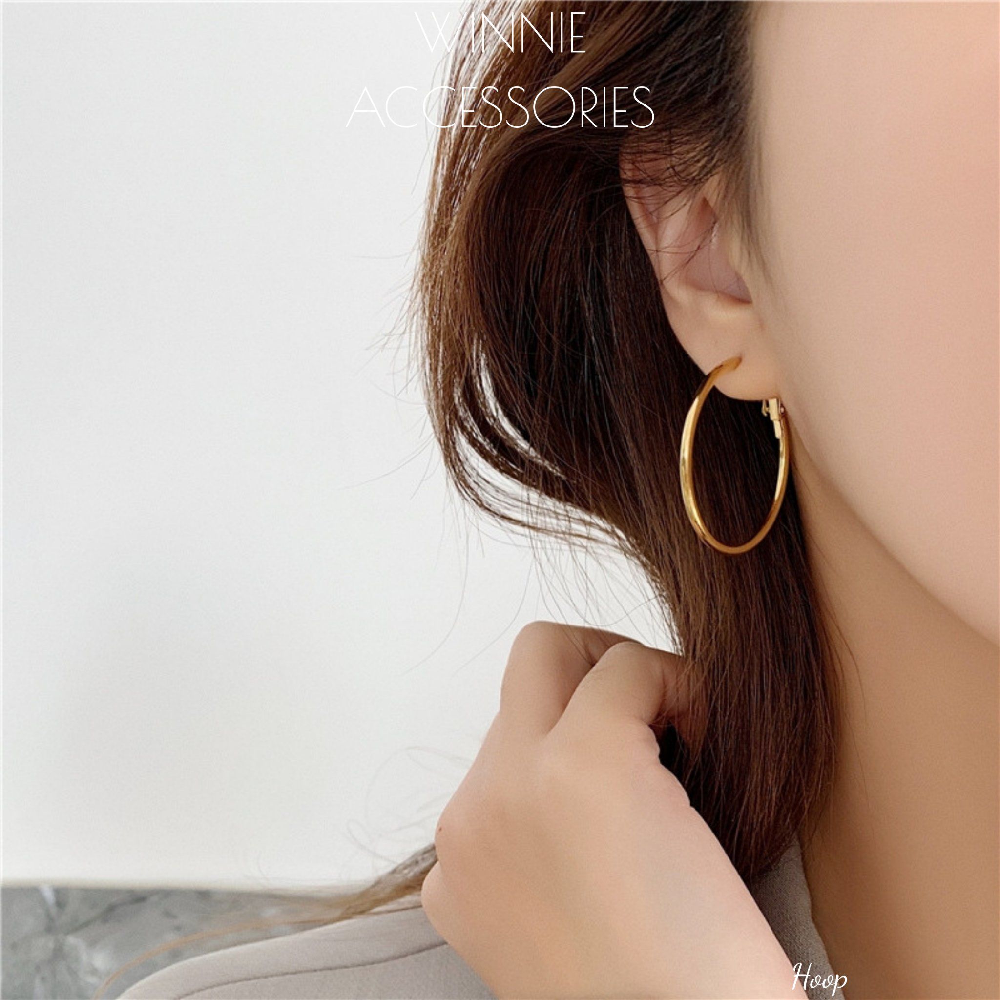  Hoa tai Titan Hoop 3.5cm 