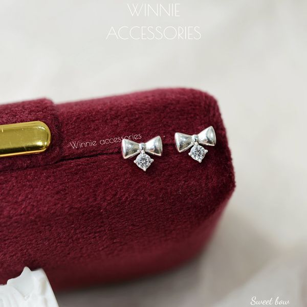  Hoa tai Bạc S925 Sweet bow 