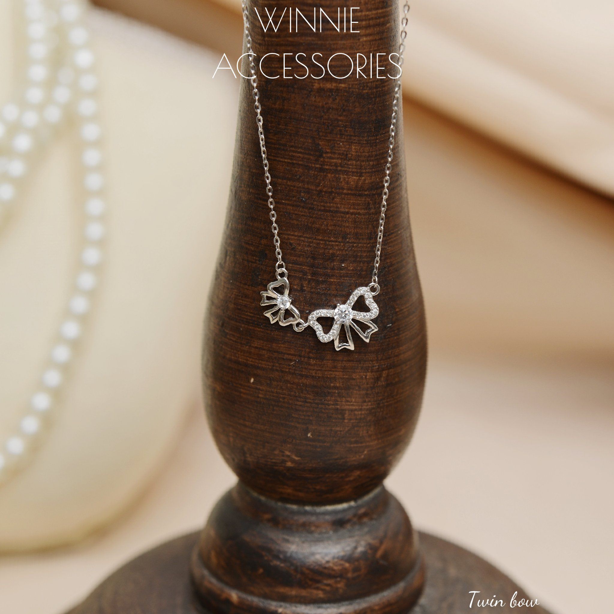  Dây chuyền Bạc S925 Twin Bow 