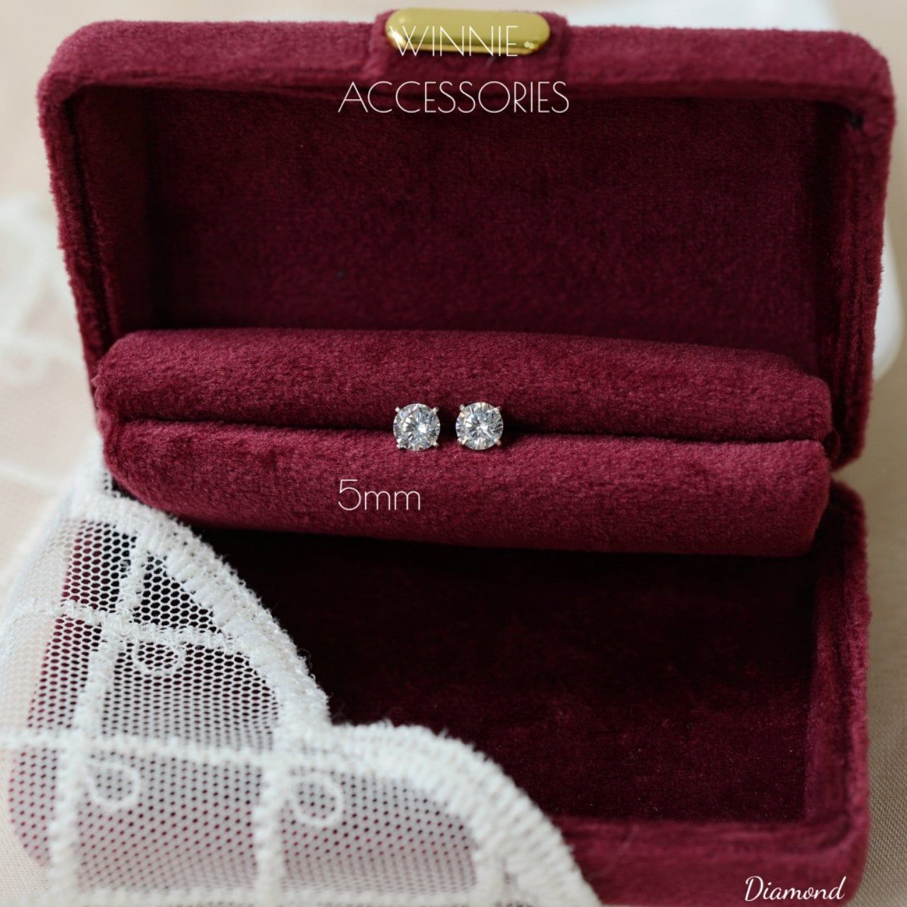  Hoa tai Bạc S925 Diamond 