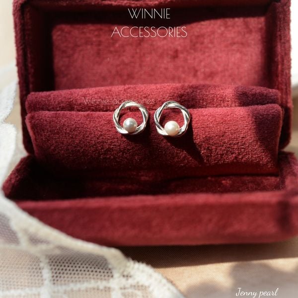  Hoa tai Bạc S925 Jenny Pearl 