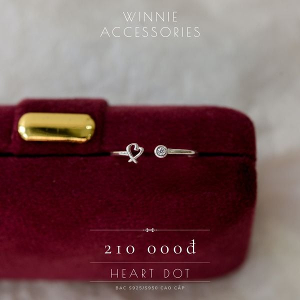 Nhẫn Bạc S925 Heart Dot 
