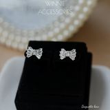  Hoa tai Bạc S925 Baguette Bow 