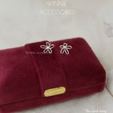  Hoa tai Bạc S925 Hoa cánh mỏng 