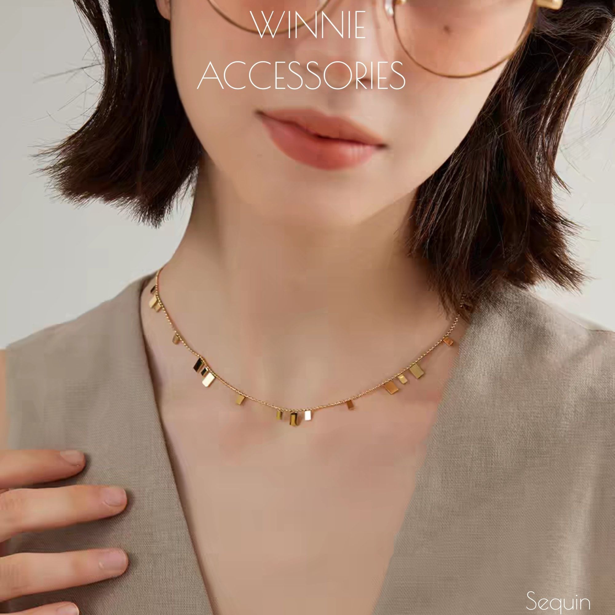  Dây chuyền Titan Sequin 