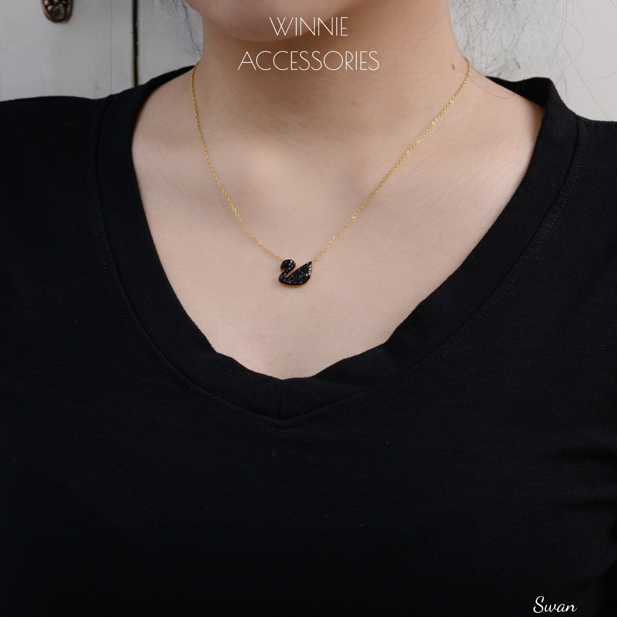  Dây chuyền titan Swan 