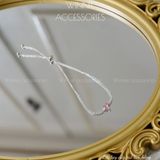  Lắc tay Bạc S925 Dây rút Tim hồng 