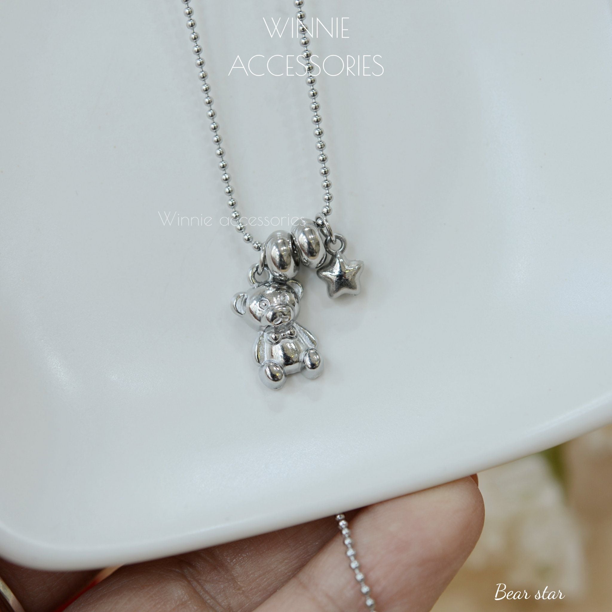  Dây chuyền Titan Bear Star 