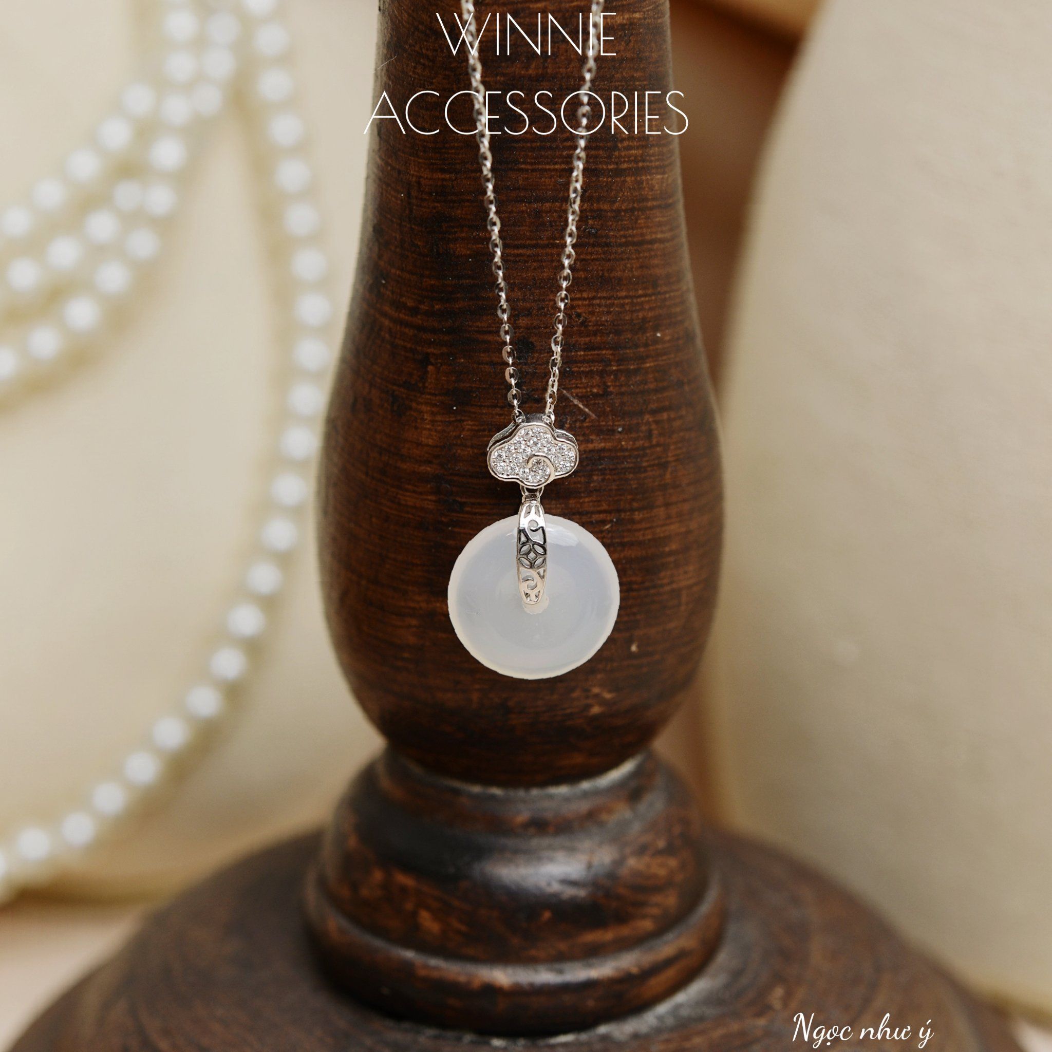  Dây chuyền Bạc S925 Ngọc Như Ý (Xi Kim) 