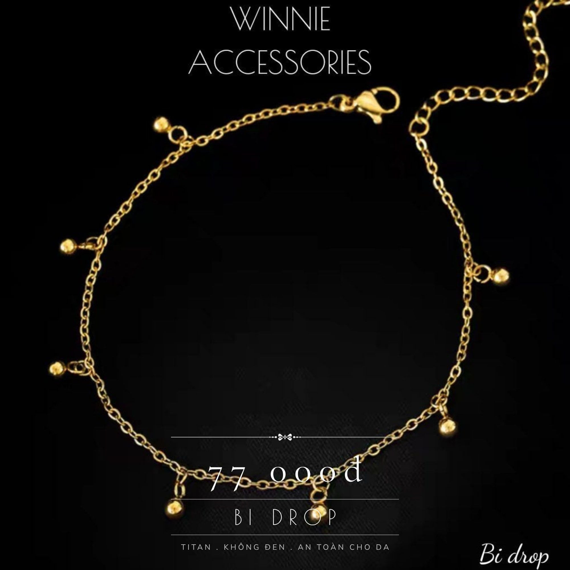  Lắc chân Titan Bi Drop VG 