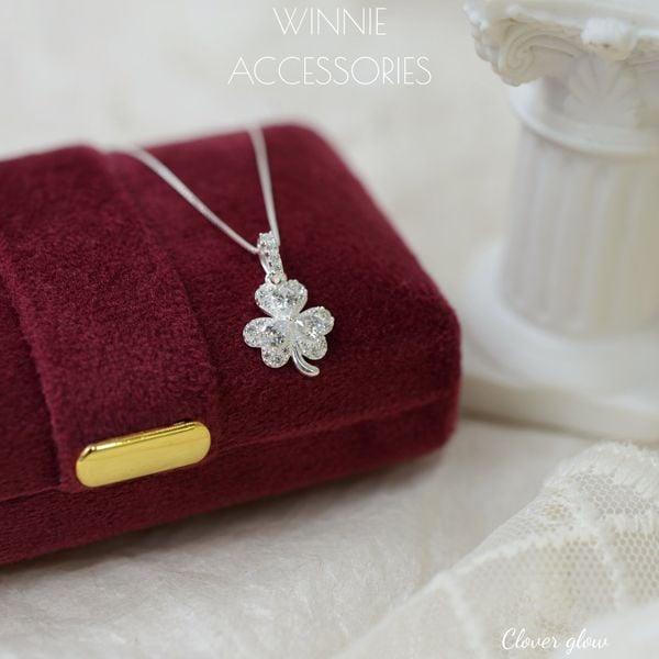  Charm Dây chuyền Bạc S925 Clover glow (Không kèm dây) 