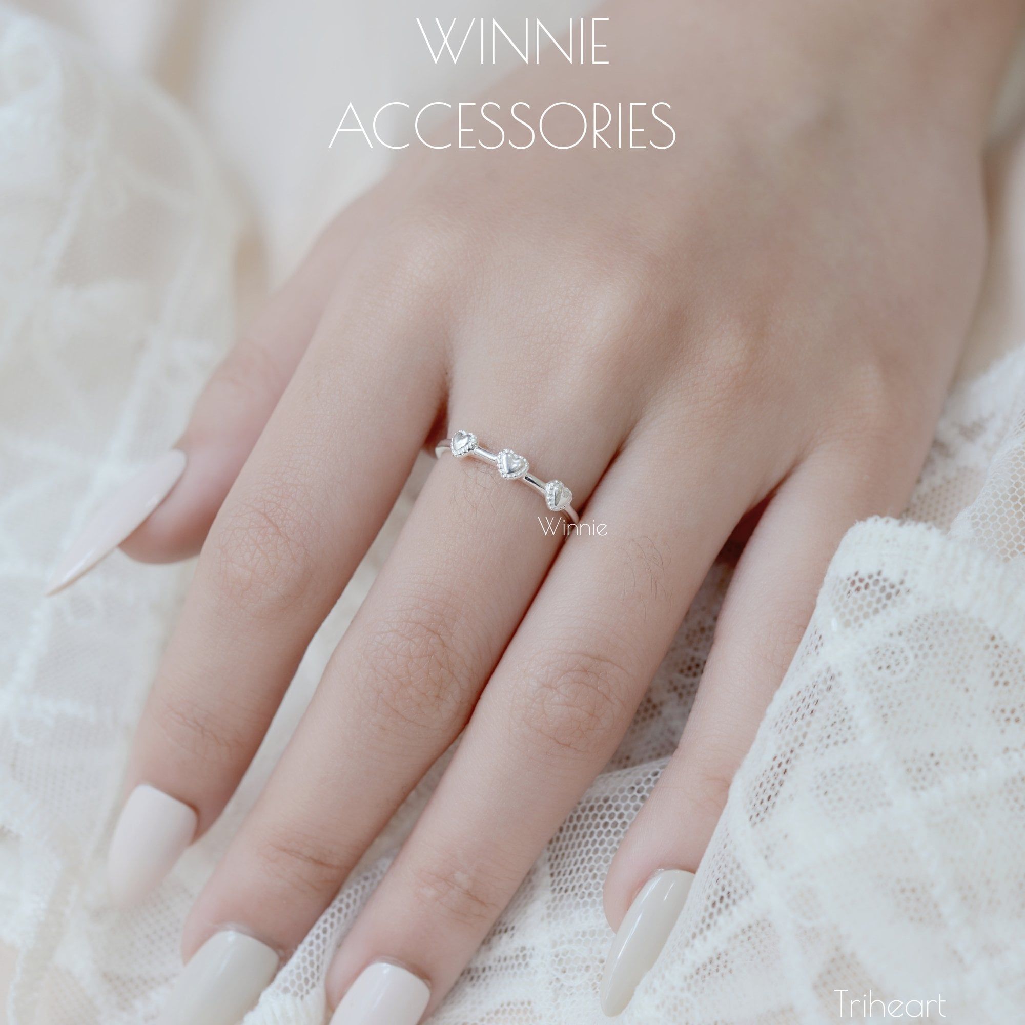  Nhẫn Bạc S925 Triheart 