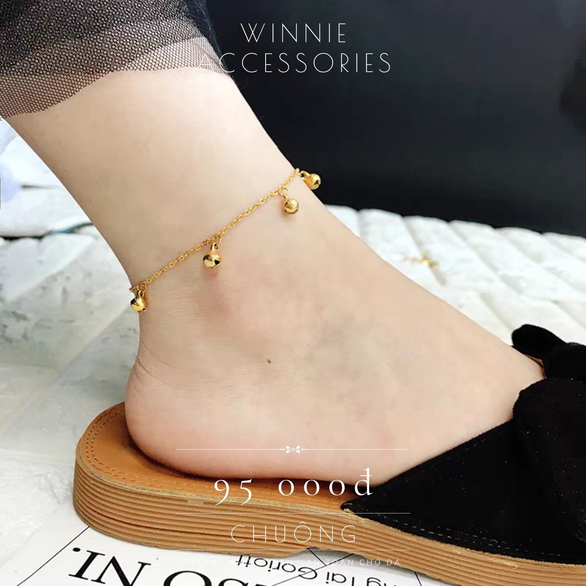  Lắc chân titan chuông VG 