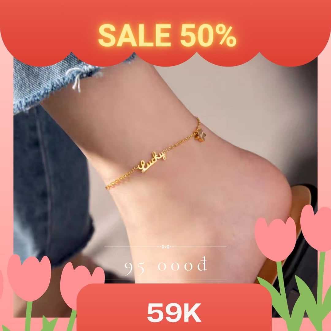  Lắc chân titan Lucky Star VG 