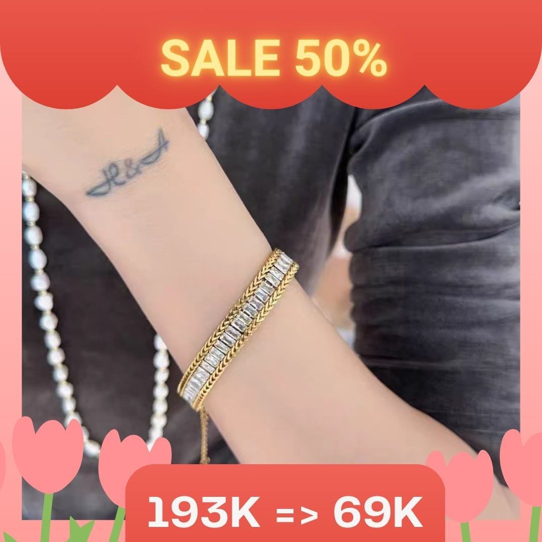  Lắc tay Titan Baguette Chain 