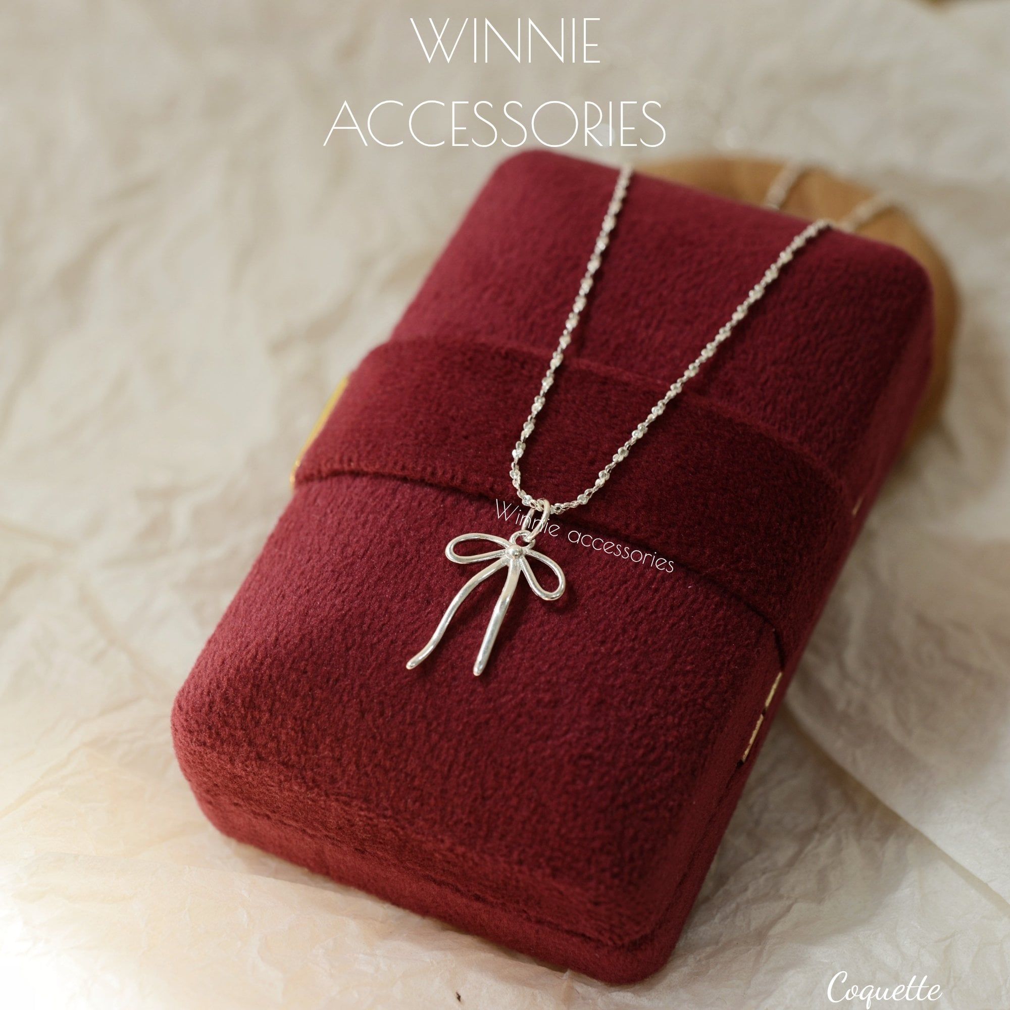  Charm Dây chuyền bạc S925 Coquette (Không kèm dây) 