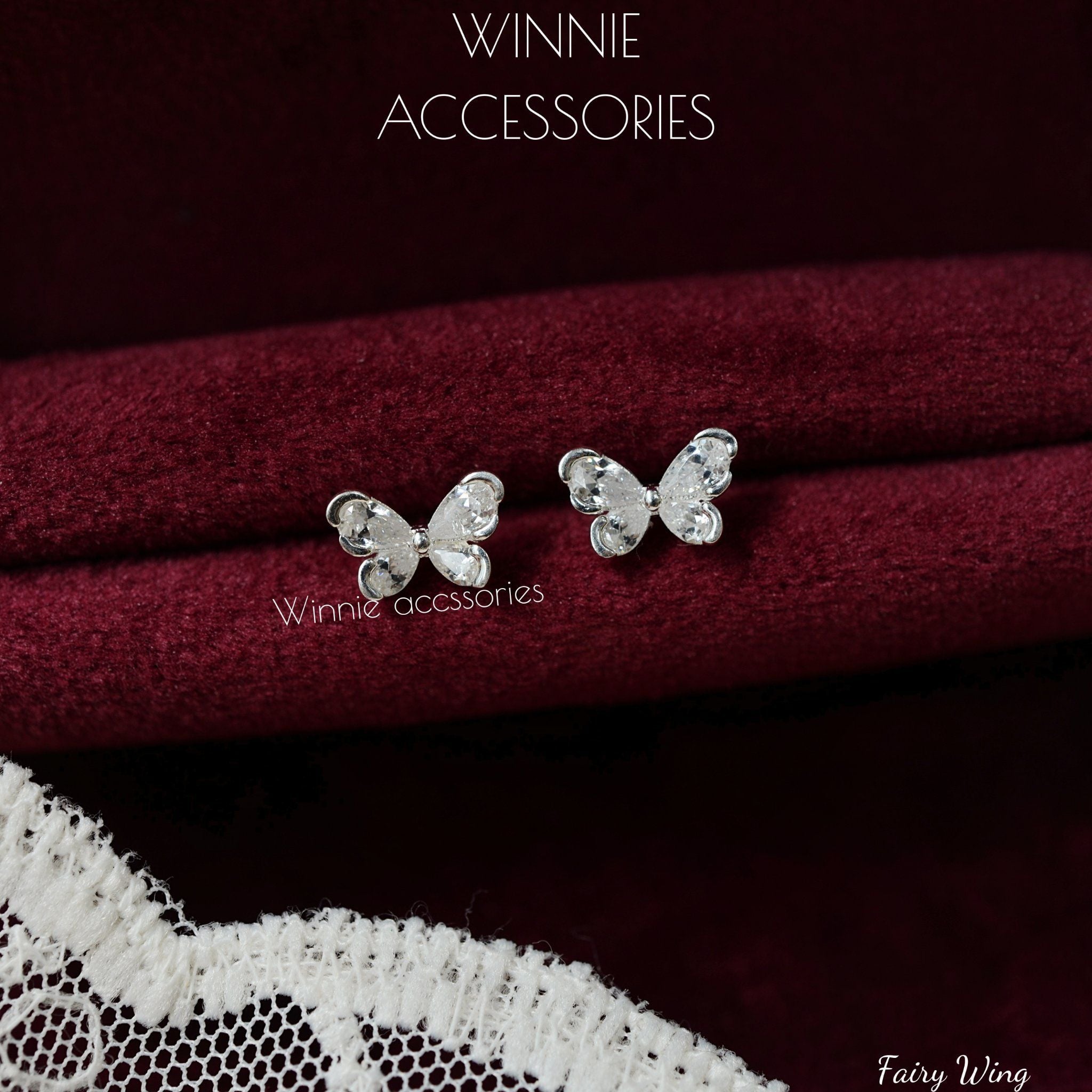  Hoa tai Bạc S925 Fairy Wing 