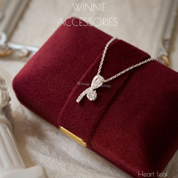  Charm Dây chuyền Bạc S925 Heart leaf (Không kèm dây) 