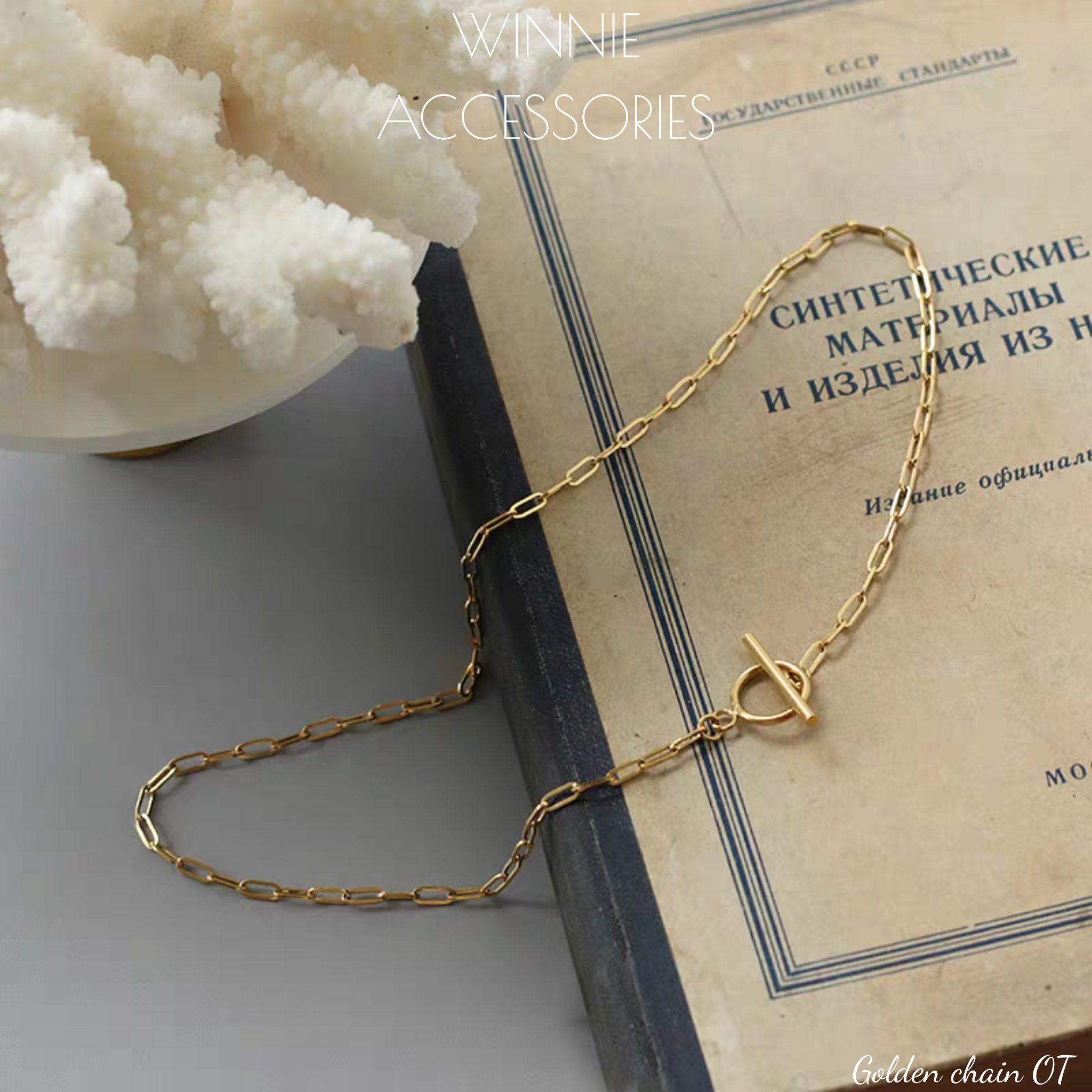  Dây chuyền titan Golden chain OT 