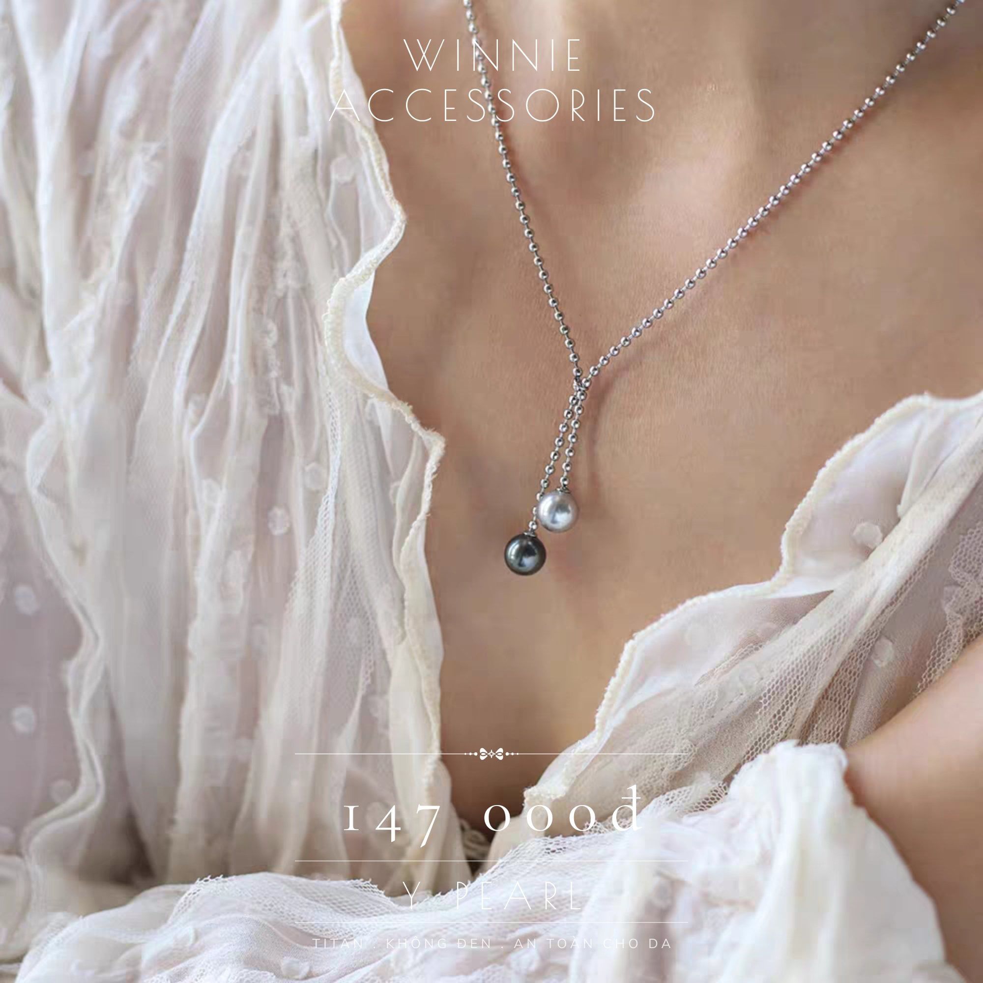  Dây chuyền Titan Y Pearl B 