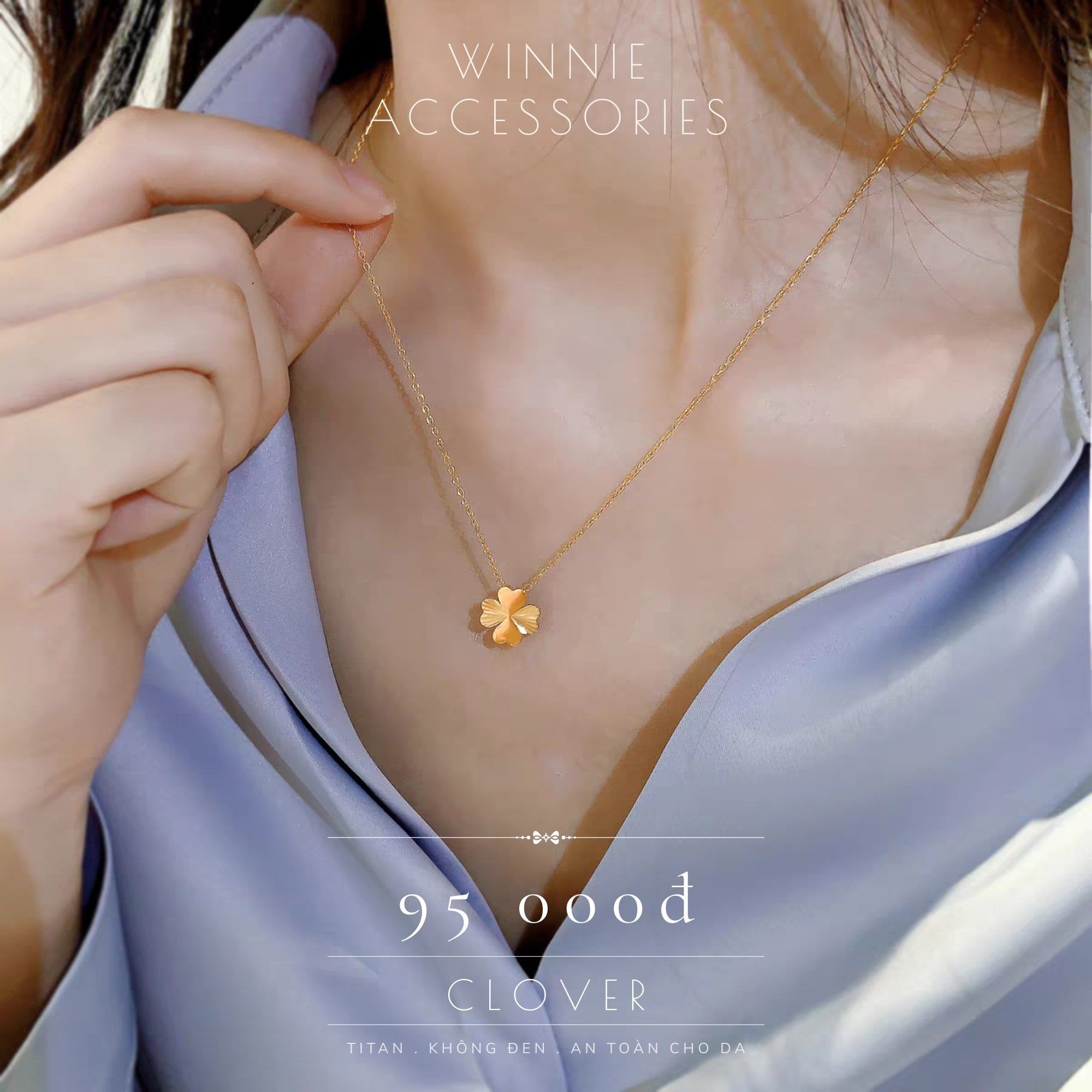  Dây chuyền titan Clover VG 