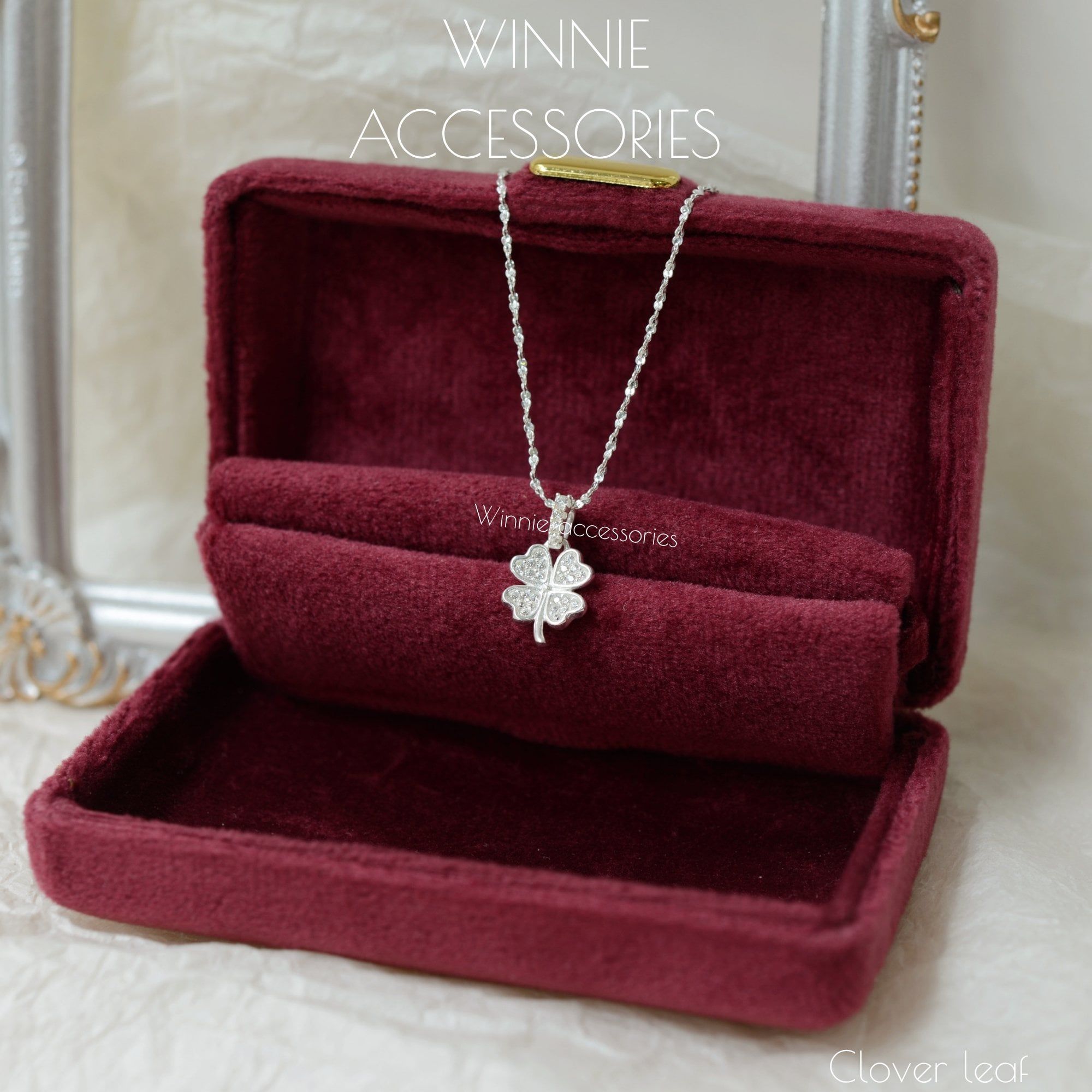  Charm Dây chuyền Bạc S925 Clover leaf (không kèm dây) 