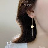  Hoa tai Titan Clover dây 