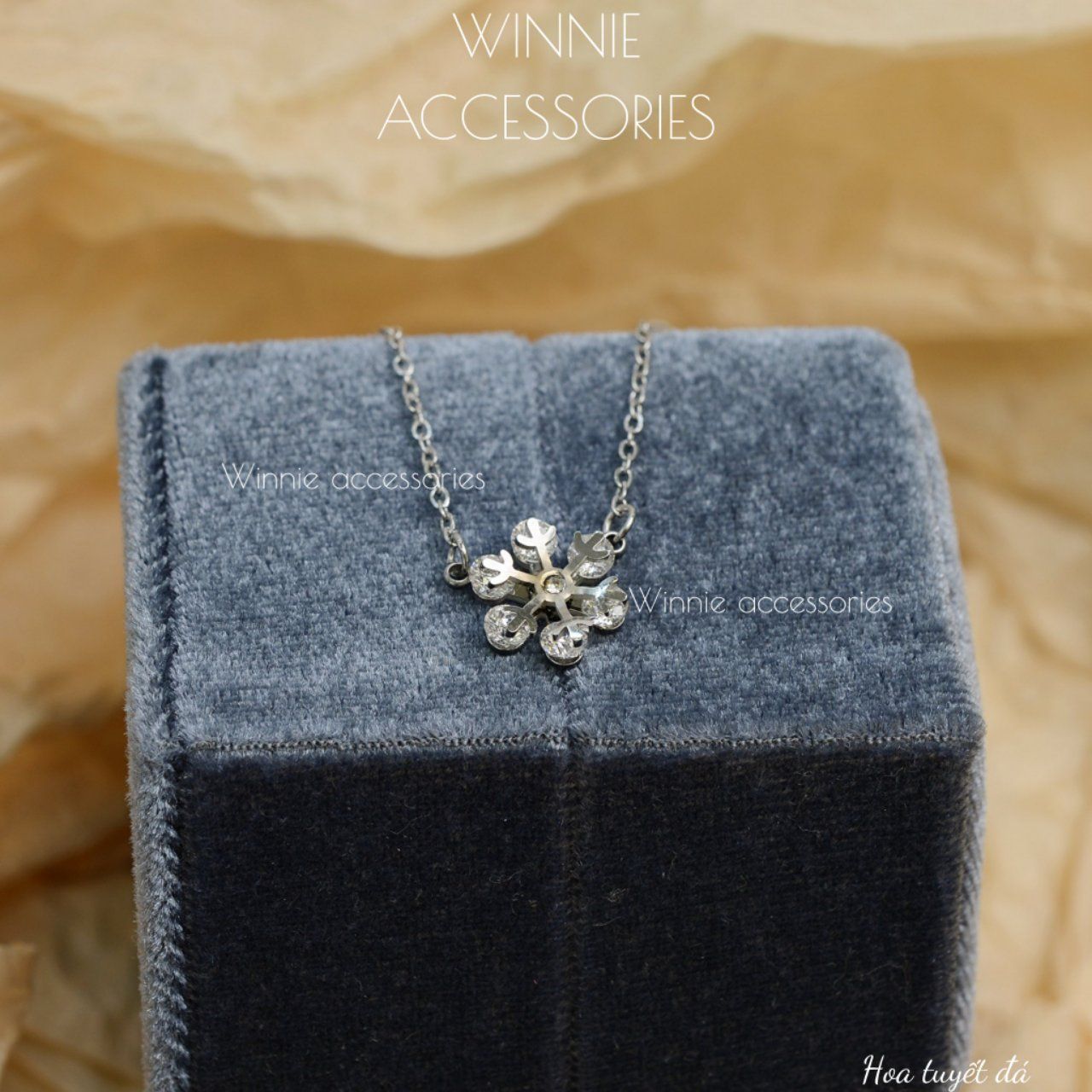  Dây chuyền Titan Hoa tuyết đá 