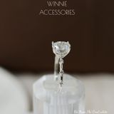  Nhẫn Bạc S925 Đá Nam Phi Oval white 