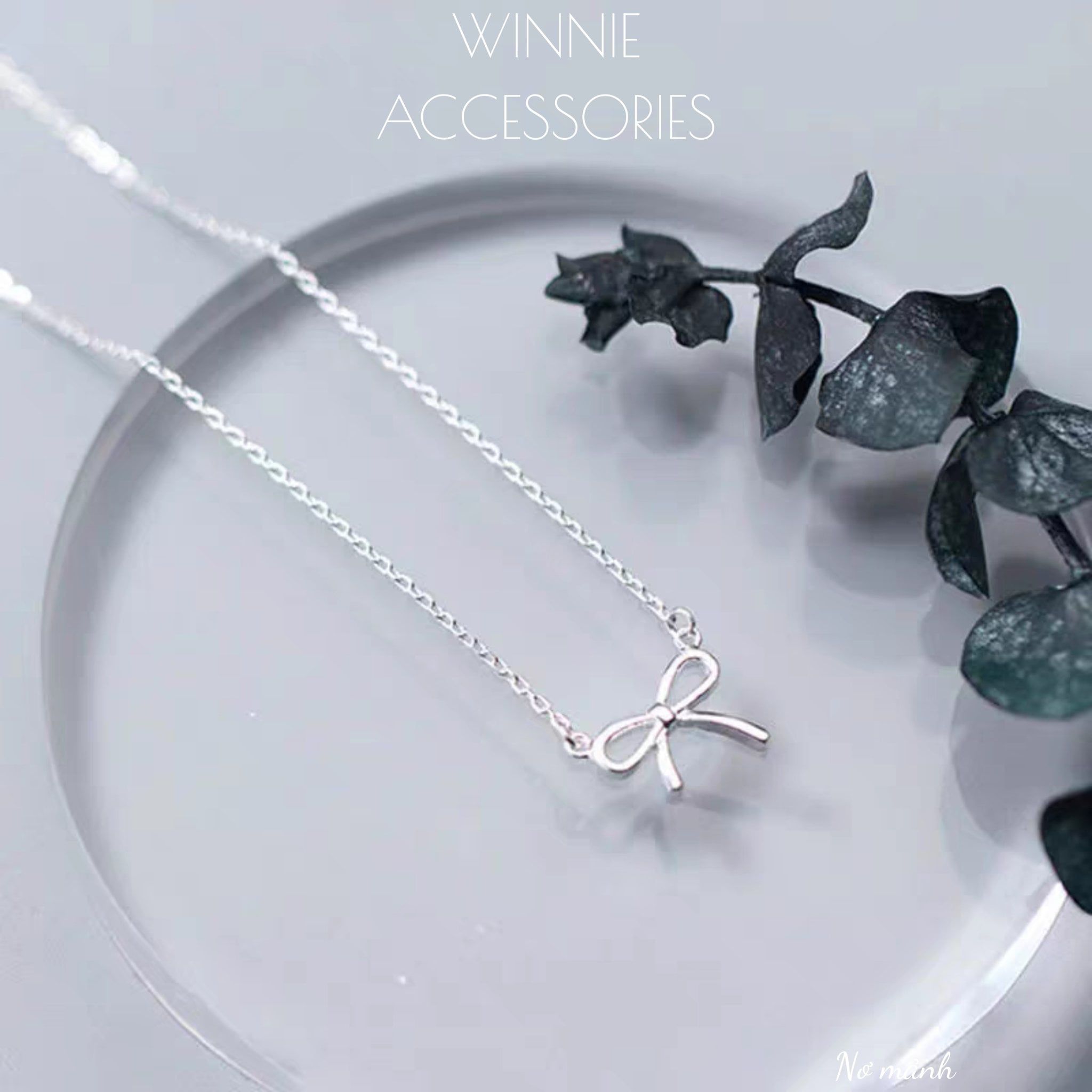  Dây chuyền Bạc S925 Nơ mảnh 