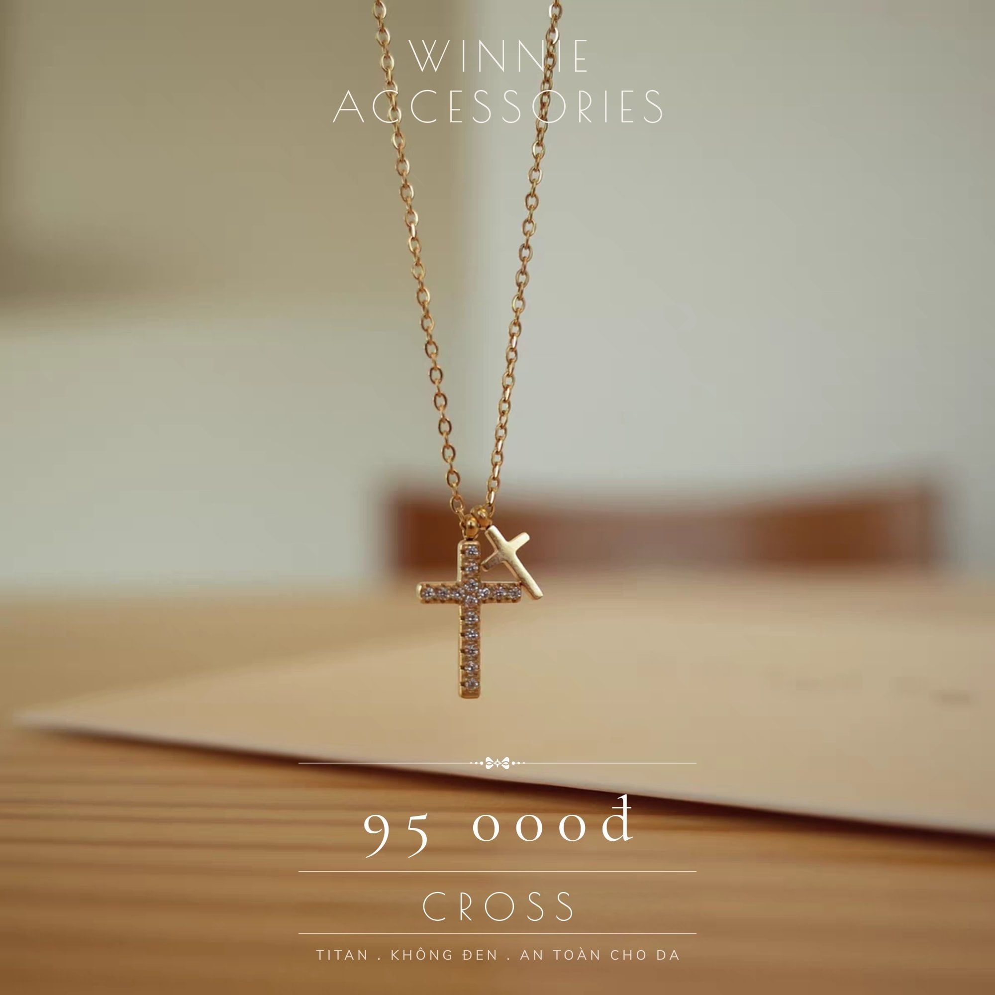  Dây chuyền Titan Cross VG 