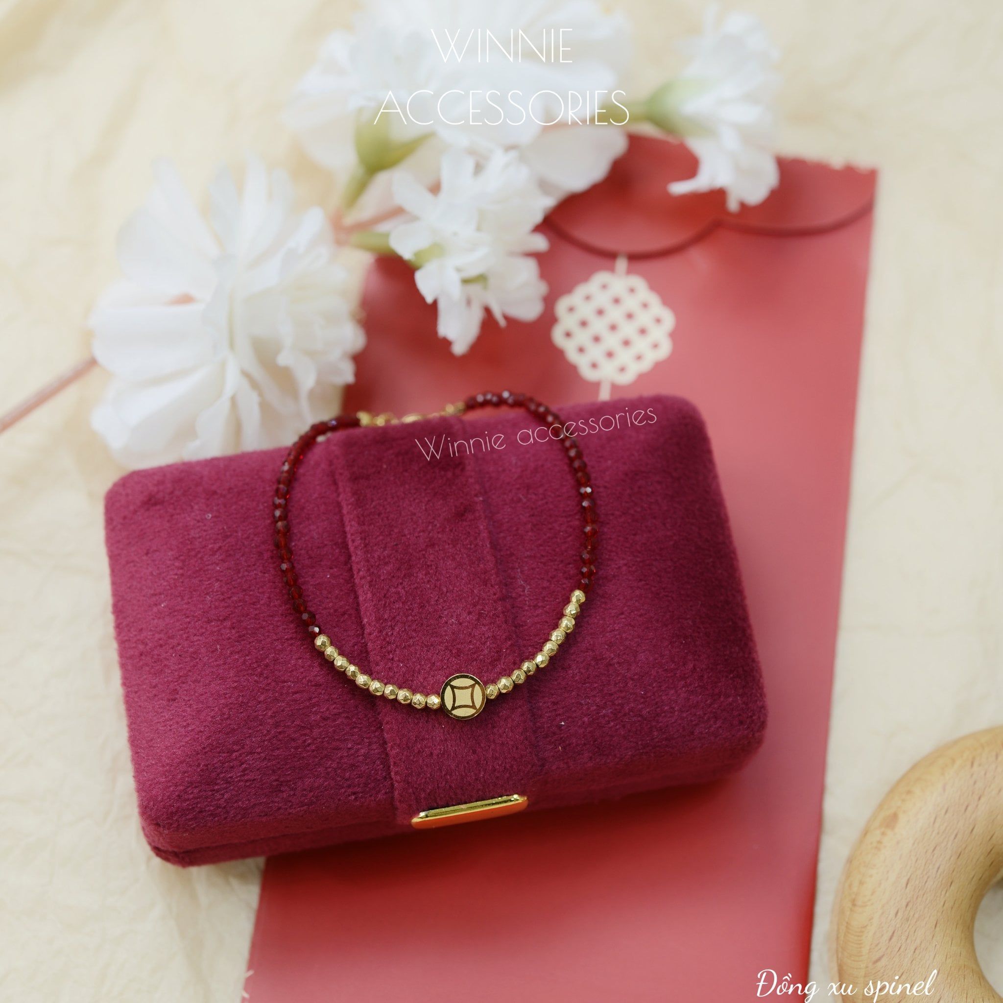  Lắc tay Titan Đồng Xu Spinel 