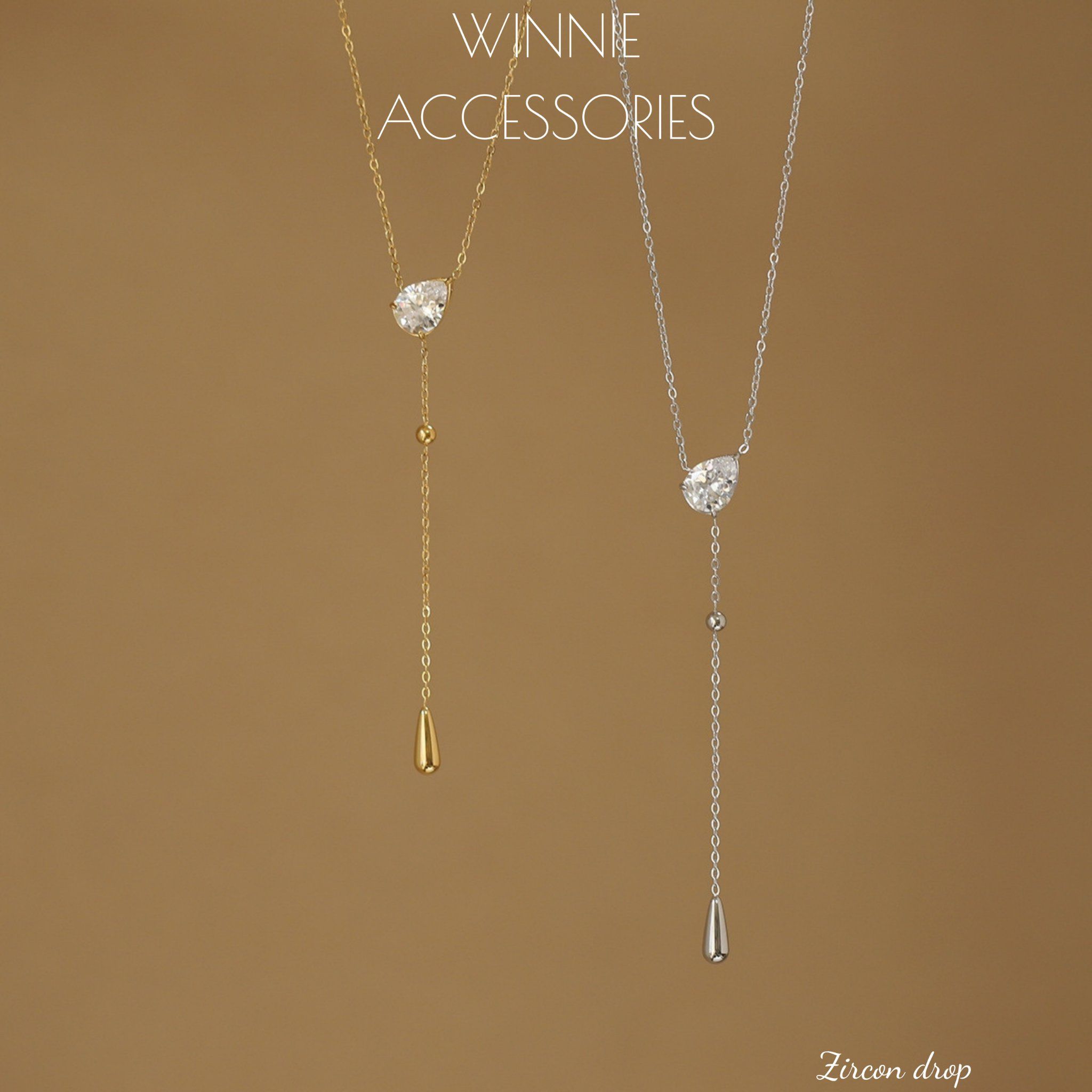  Dây chuyền Titan Zircon Drop 