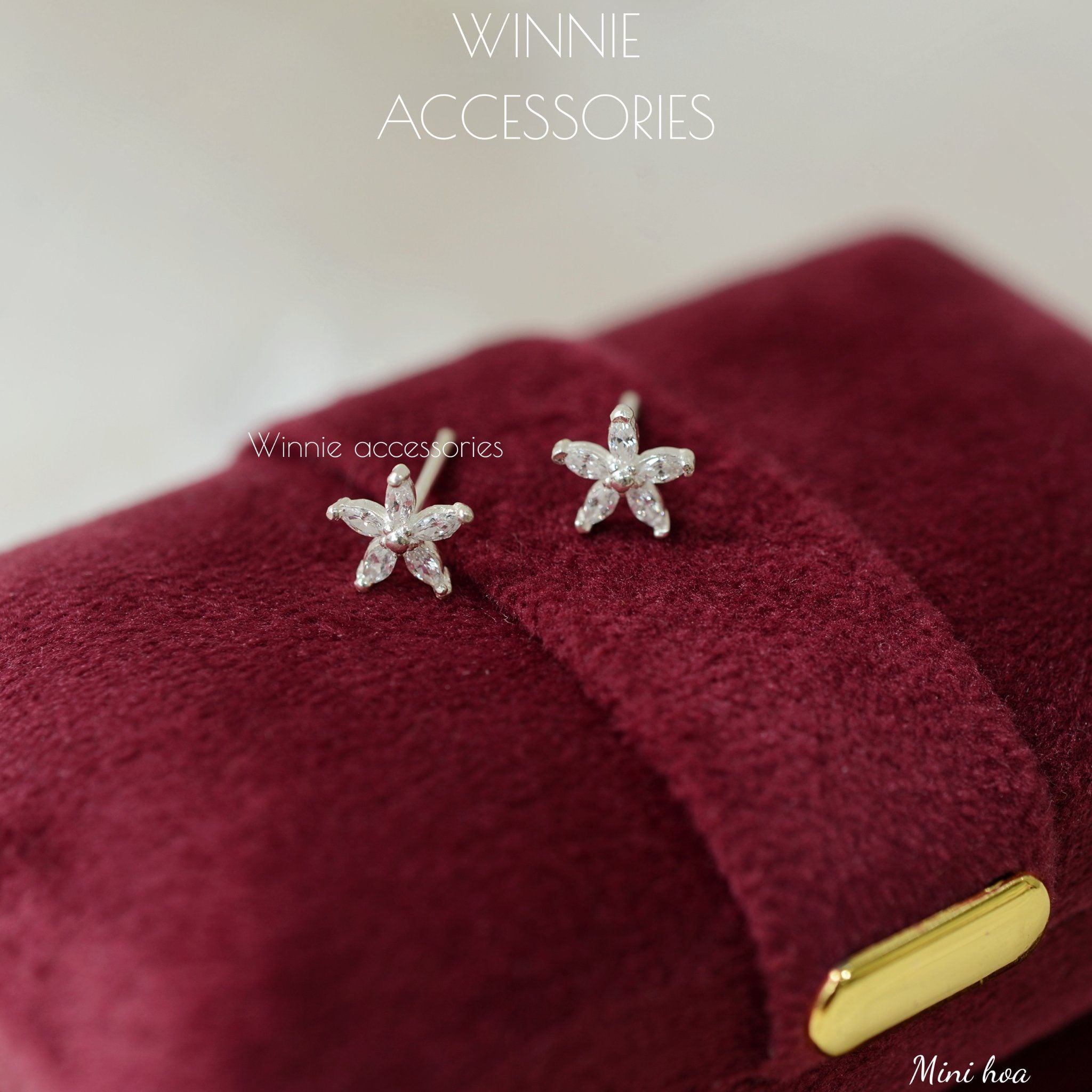  Hoa tai Bạc S925 Mini hoa 