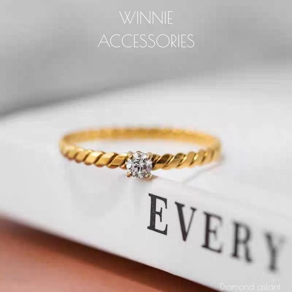  Nhẫn Titan Diamond Aslant 