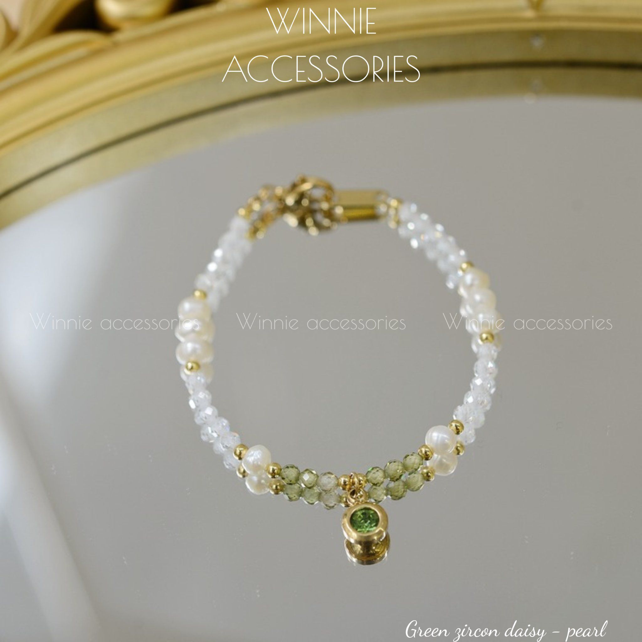  Lắc tay Titan Green Zircon Daisy 