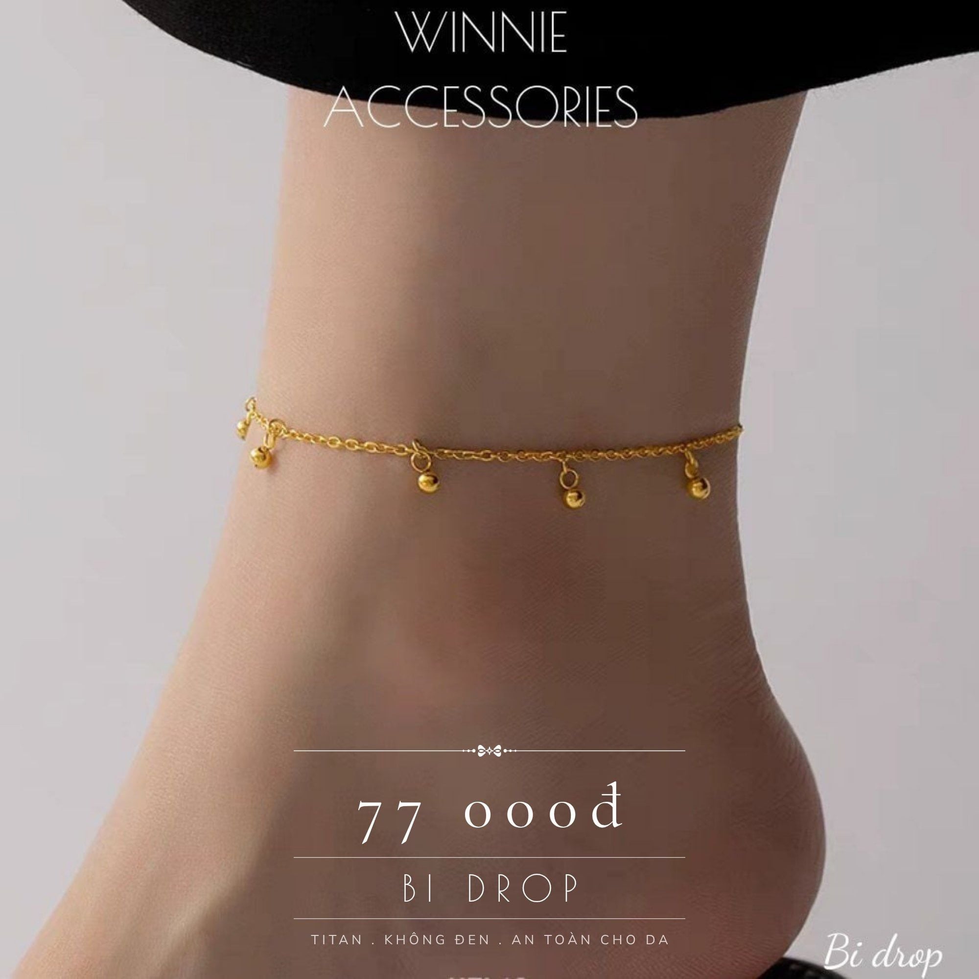  Lắc chân Titan Bi Drop VG 