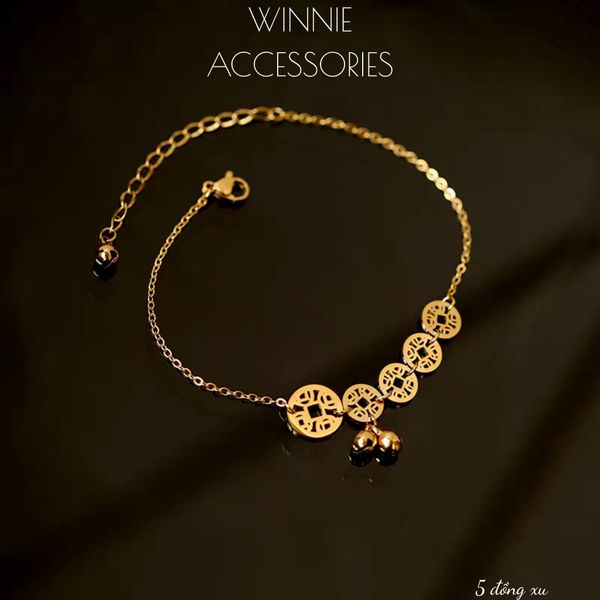  Lắc chân titan 5 đồng xu VG 