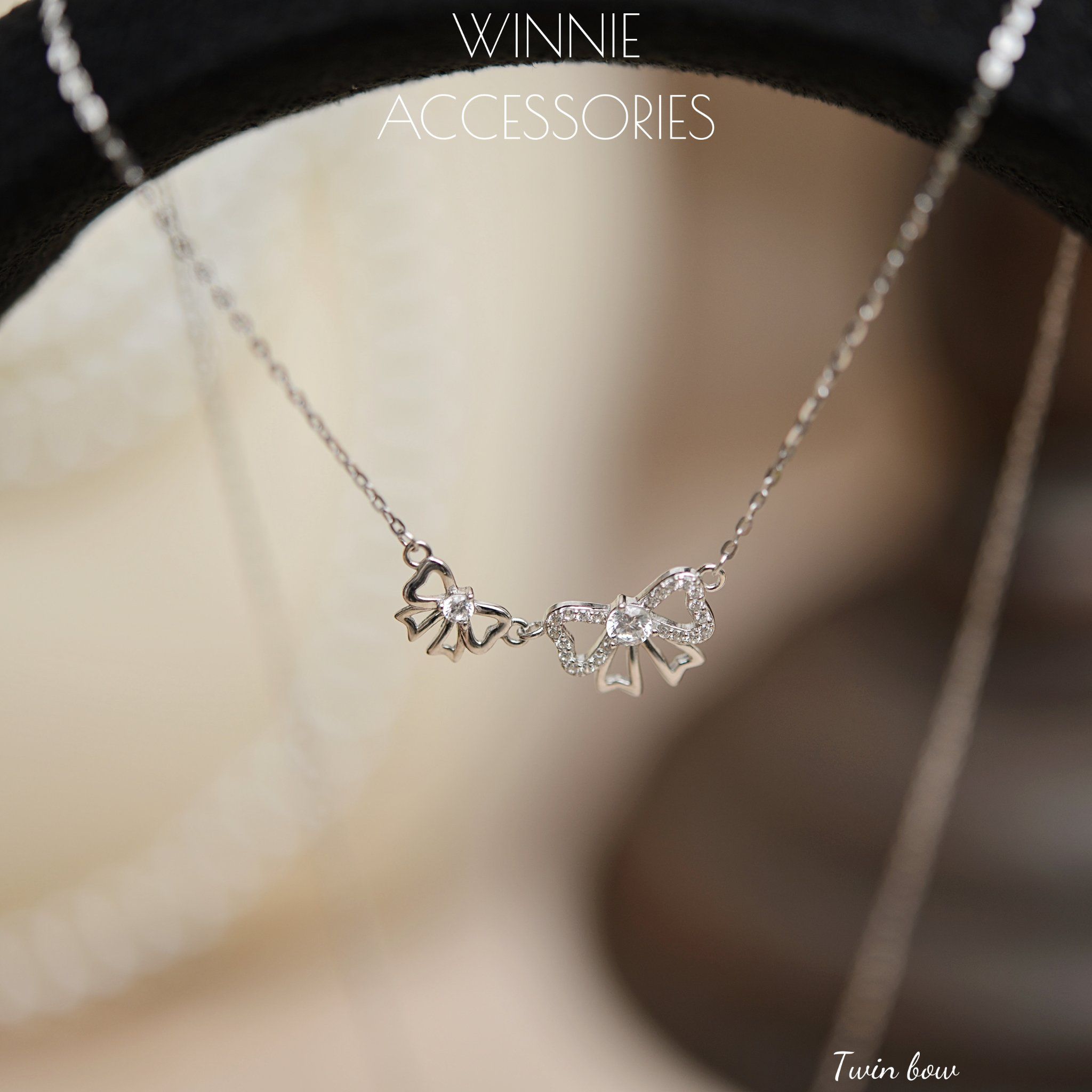  Dây chuyền Bạc S925 Twin Bow 