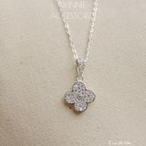  Dây chuyền Bạc S925 VCA Đá Tấm 