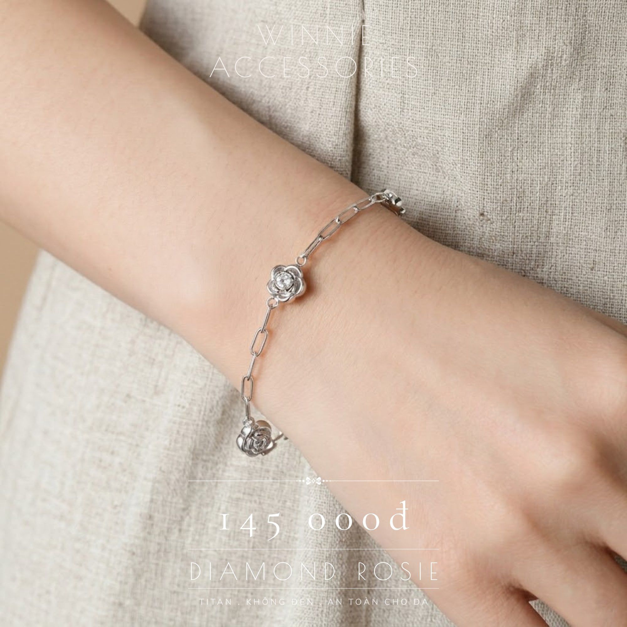  Lắc tay Titan Diamond rosie B 