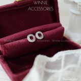  Hoa tai Bạc S925 Minimal glow (Đã xi kim) 