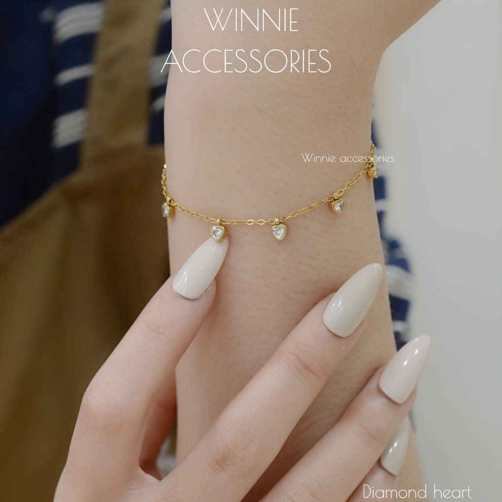  Lắc tay Titan Diamond Heart 