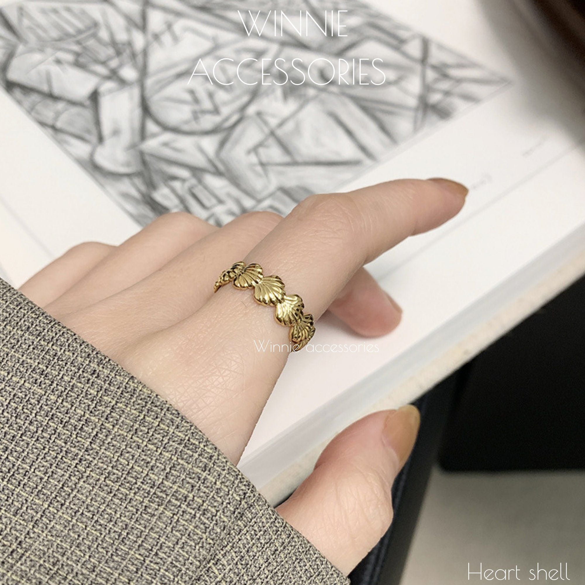  Nhẫn Titan Heart Shell 