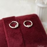  Hoa tai Bạc S925 Circle heart 